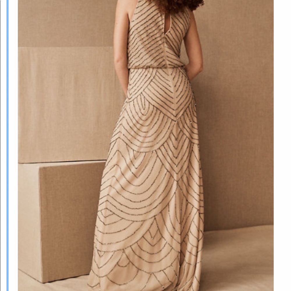BHLDN Adrianna Papell Madigan Beaded Tulle dress